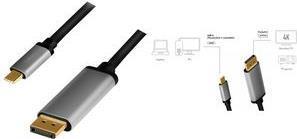 Produktbild LogiLink USB-/DisplayPort-Kabel (1.80 m, DisplayPort, 1.2)
