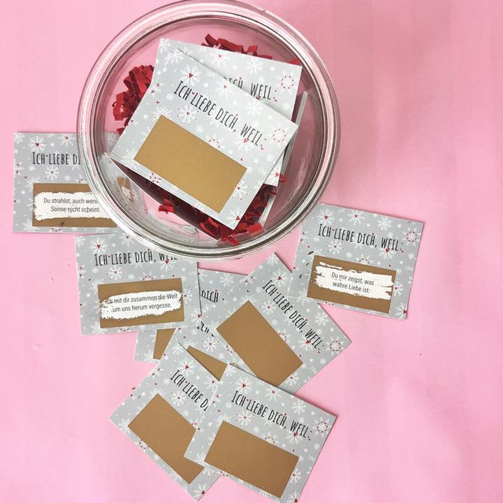 Produktbild Wunderle Rubbel Adventskalender Liebe, 11 x 7.5 cm, Rot