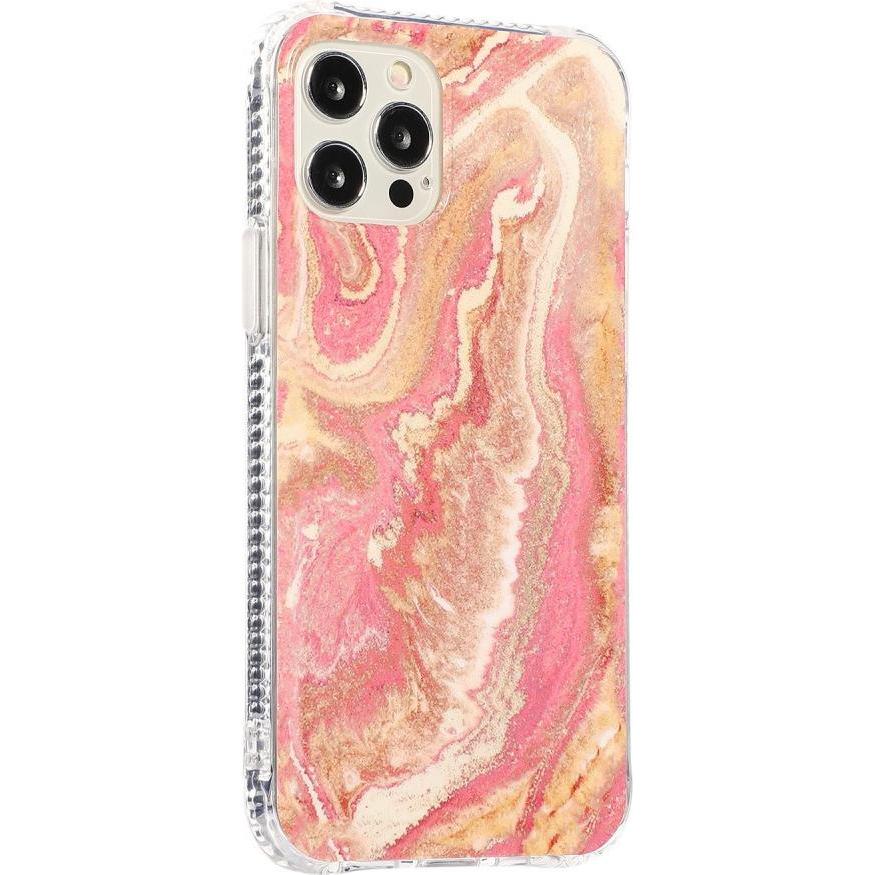 Thumbnail - Cover-Discount iPhone 13 - Softes Silikon Gummi Case rosa Marble (Apple iPhone 13), Smartphone Hülle, Rosa