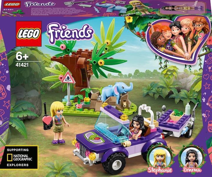Actual product image LEGO Rescue of the baby elephant with transporter (41421, LEGO Friends)