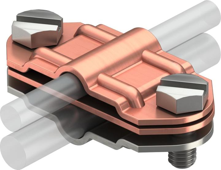 OBO Bettermann Vertr Trennstück Zweimetallverbi nder 233 ZV Geeignet für Verbindung Rd 8-10 / FL 30, Werkstoff Kup