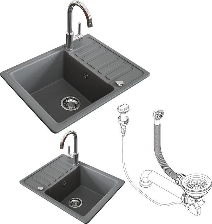 Produktbild Bergström mit Trockenplatz (Einbauspüle mit Abtropffläche, 46 cm, 58 cm)