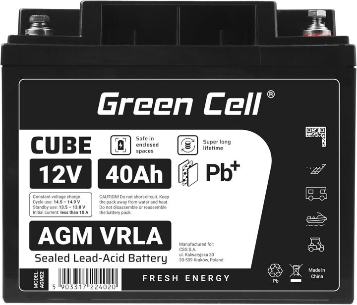Image du produit GreenCell AGM22 (12 V, 40 Ah)
