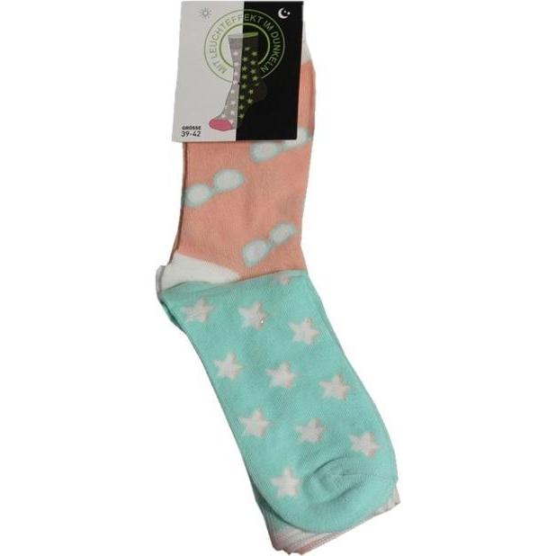 Champ, Damen, Socken, Kinder & Damen Socken 2er Pack, Glowing, Grün, Orange, (2er Pack, 31 - 34)