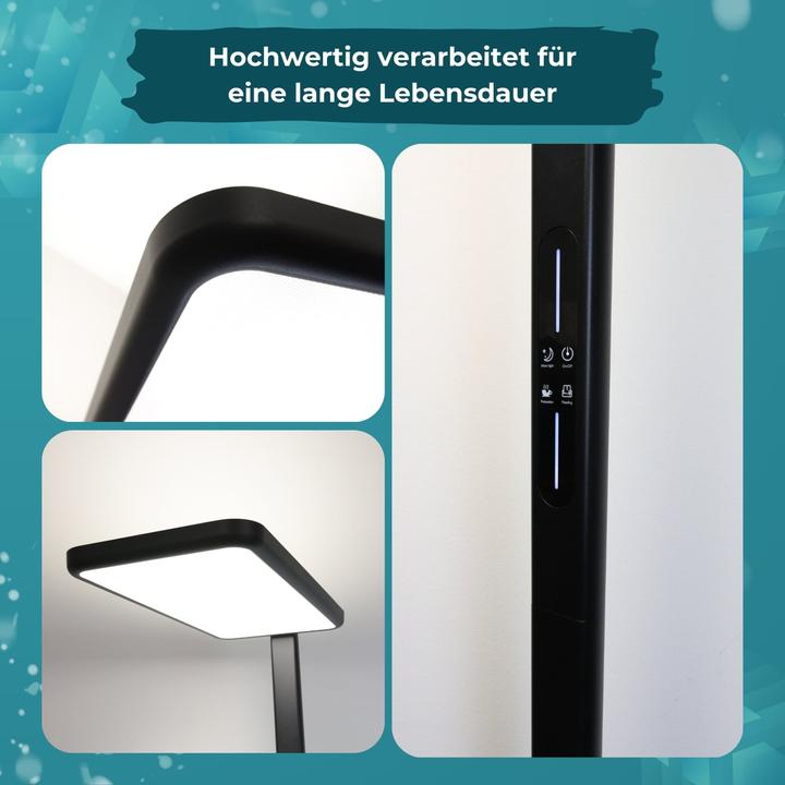 Actual product image Luxula LED Büro-Stehleuchte, Up/Down, schwarz (7000 lm)