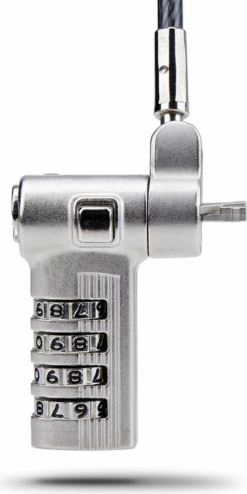 Productafbeelding StarTech com UNIVCS25-LAPTOP-LOCK, 2 m, Kensington, Nano, Noble, Verrouillage à combinaison, Plastiq