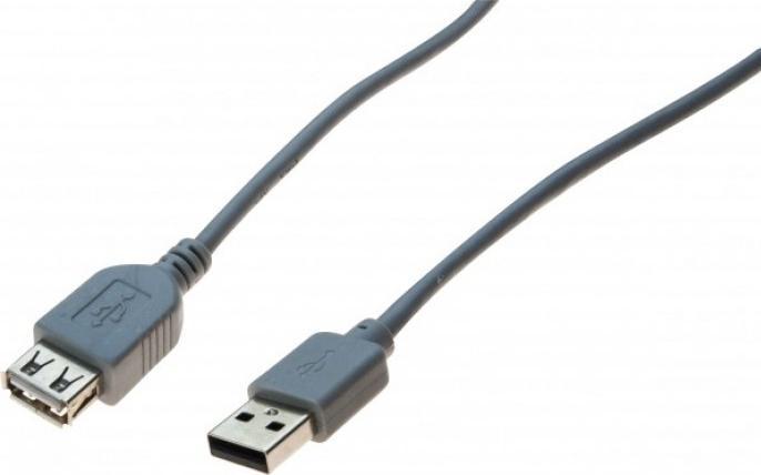Actual product image Exertis Connect USB 2.0 extension cable, USB St. A / USB Bu. A, 2.0 m USB cable for standard applications (2 m, USB 2.0)