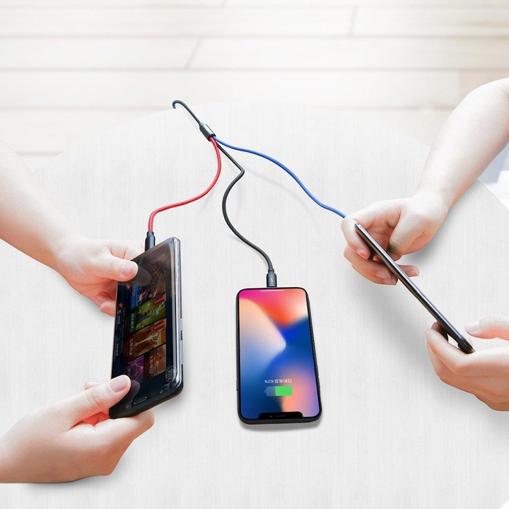 Produktbild Baseus Three Primary Colors 3-in-1 (1.20 m, USB 2.0)