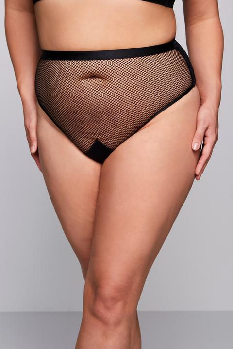 Image du produit Ulla Popken String en résille et tulle, ouverture à l'entrejambe, peut se porter de différentes manières (54)