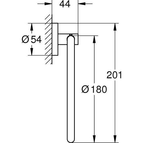Thumbnail - Grohe, Handtuchhalter + Handtuchhaken, Start QuickFix Handtuchring, klebbar, supersteel