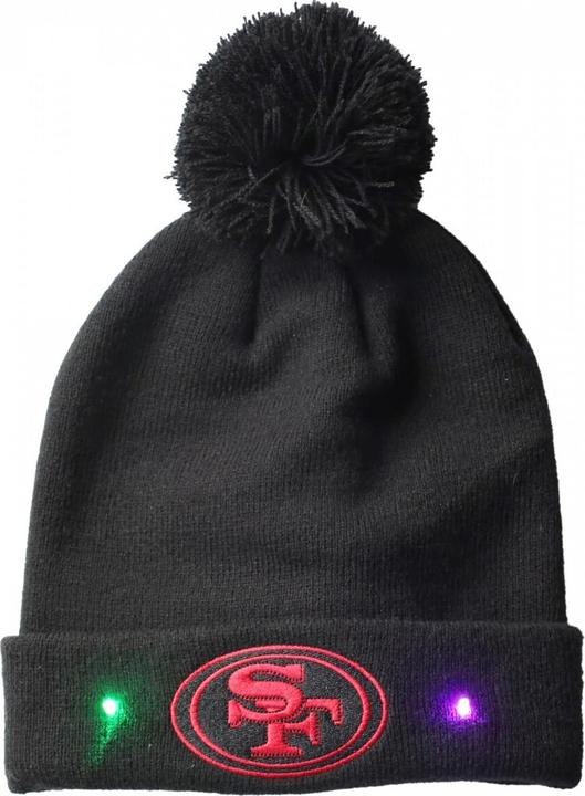 Produktbild Foco San Francisco 49ers - NFL - Pudelmütze (Beanie) mit blinkenden LEDs - Schwarz