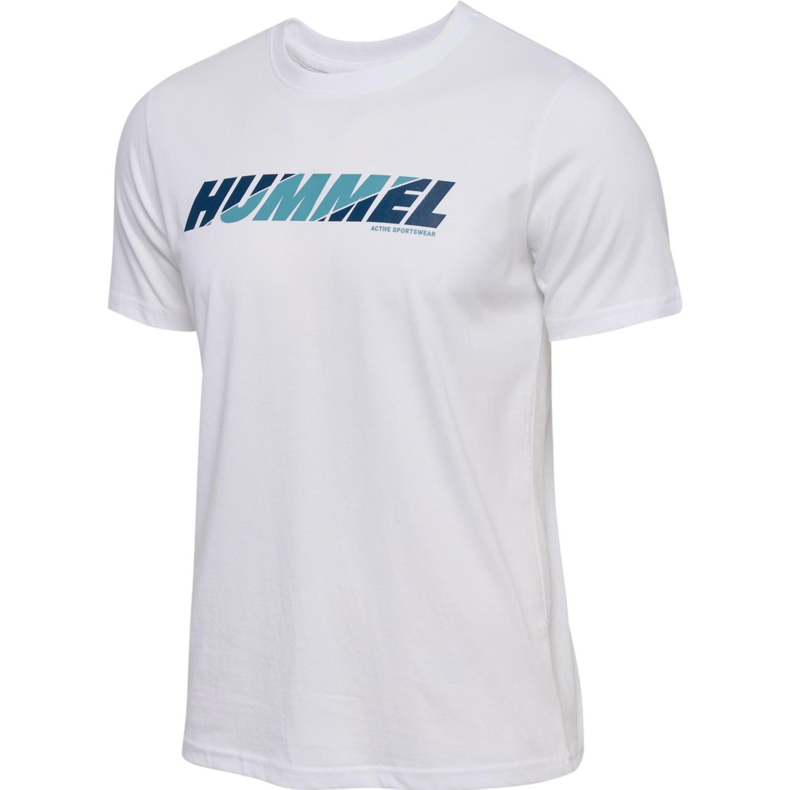hummel, Herren, Sportshirt, Hmlgraphic Bold Logo Tee (L), Weiss, L