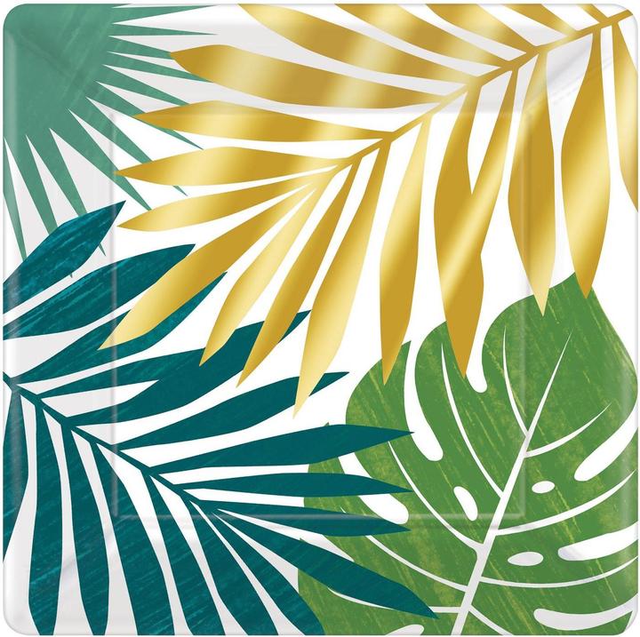 Actual product image Amscan Square party plate Key West 8-pack paper (8x)