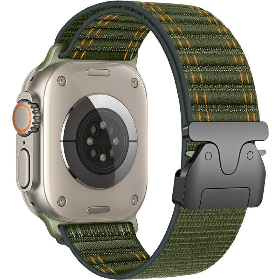 Beline Woven Nylon Diagonal Style Parachute Strap for Apple Watch 38/40/41mm Green (Nylon), Cinturini per orologi, Verde