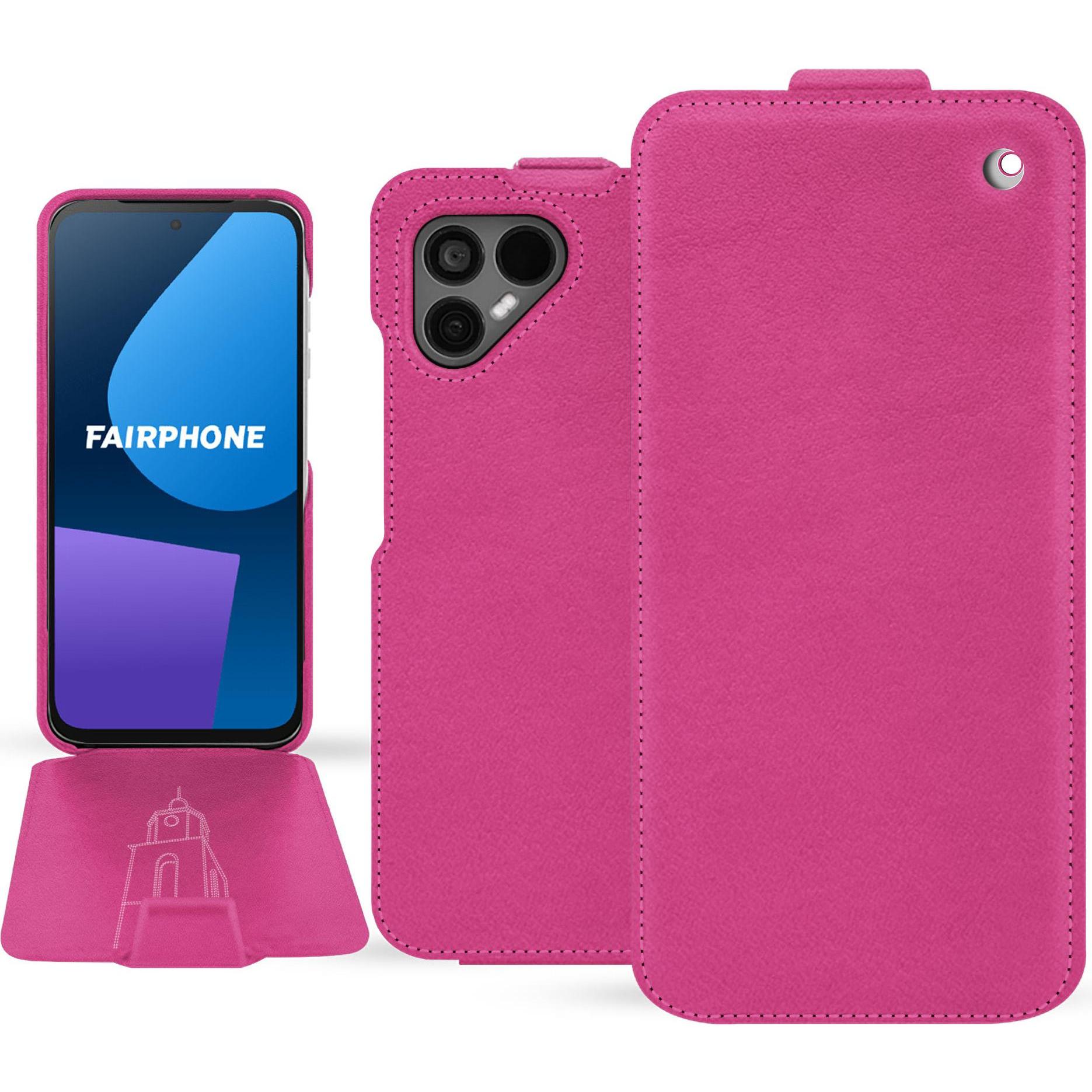 Noreve Lederschutzhülle vertikal (OnePlus 5), Smartphone Hülle, Rosa