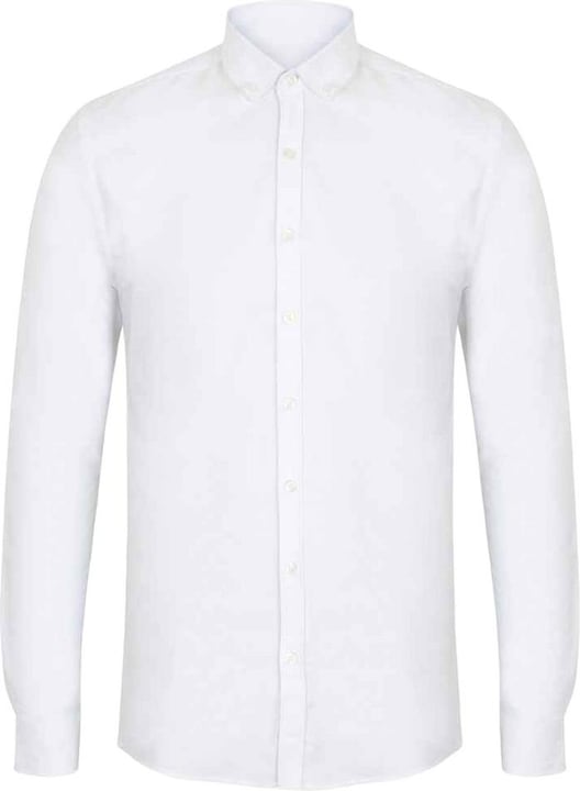 Henbury Modern Langarm Slim Fit Oxford Hemd
