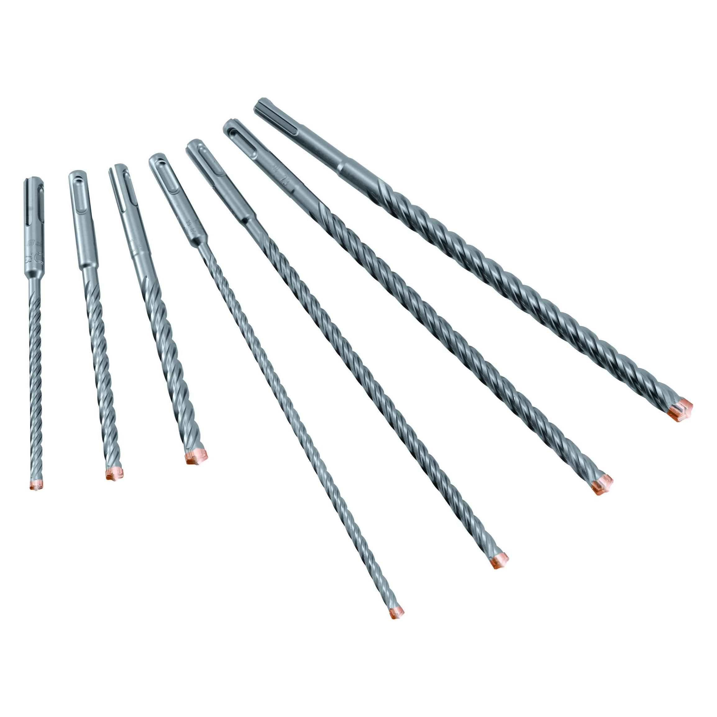 Alpen FORCE X SDS-plus Mix Box 7 tlg. Ø 6.0/ 8.0/ 10.0 mm x 160 und Ø 6.0/ 8.0/ 10.0/ 12.0 mm x 260 (10 Millimeter, 12 Millimeter, 6 Millimeter, 8 Millimeter) (81500007100)