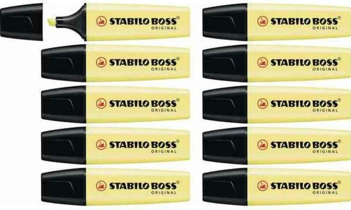 Produktbild STABILO Textmarker - BOSS ORIGINAL Pastel - 10er Pack - pudriges Gelb (10x)