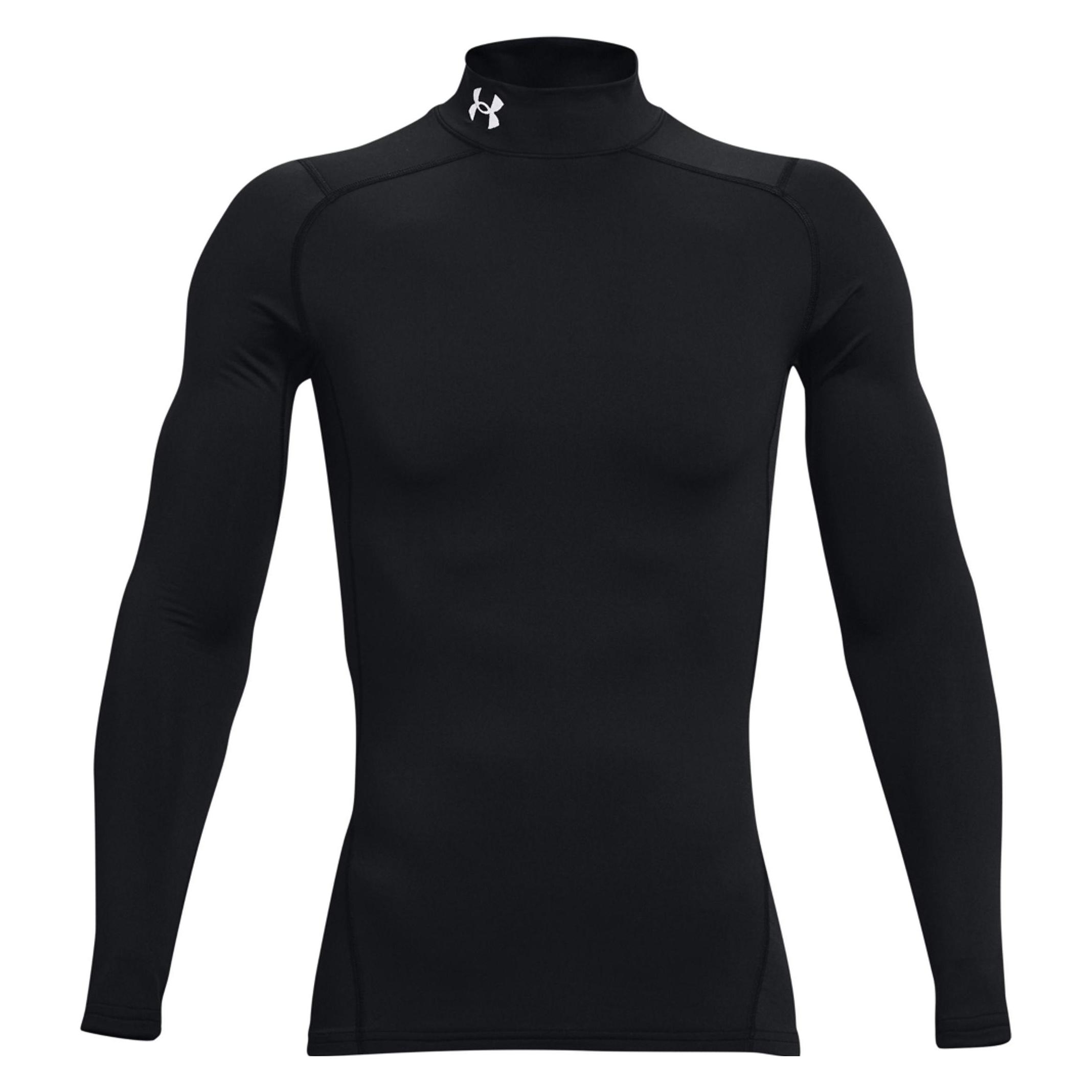 Under Armour, Mannen, Sportief Shirt, Cold Gear Comp Mock Longsleeve Heren (Xs), Zwart, Xs