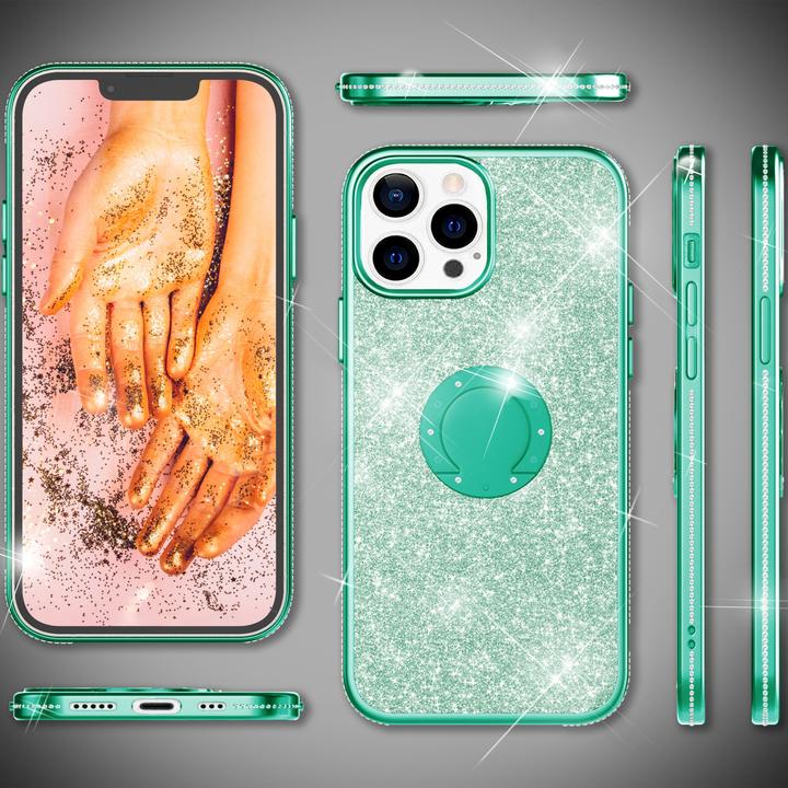 Actual product image Nalia Ring Glitter Silicone Cover (Apple iPhone 13 Pro)