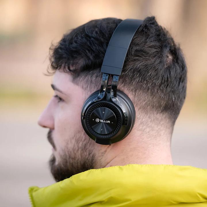 Actual product image Tellur Feel Bluetooth Over-Ear Headphones Black (ANC, 15 h, Wireless)