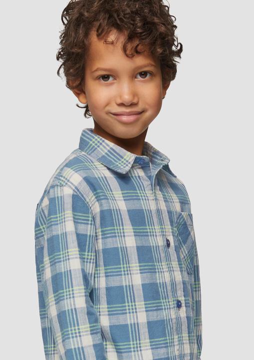 Produktbild S.Oliver Hemd Kariertes Hemd aus Baumwolle in Leinenoptik (98)