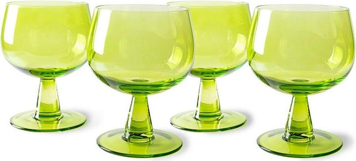 HK Living The Emeralds AGL4473 wijnglas laag Ã¸ 8,5 cm lime groen 4-delig (AGL4473) (4 Bril, Wijnglazen set)