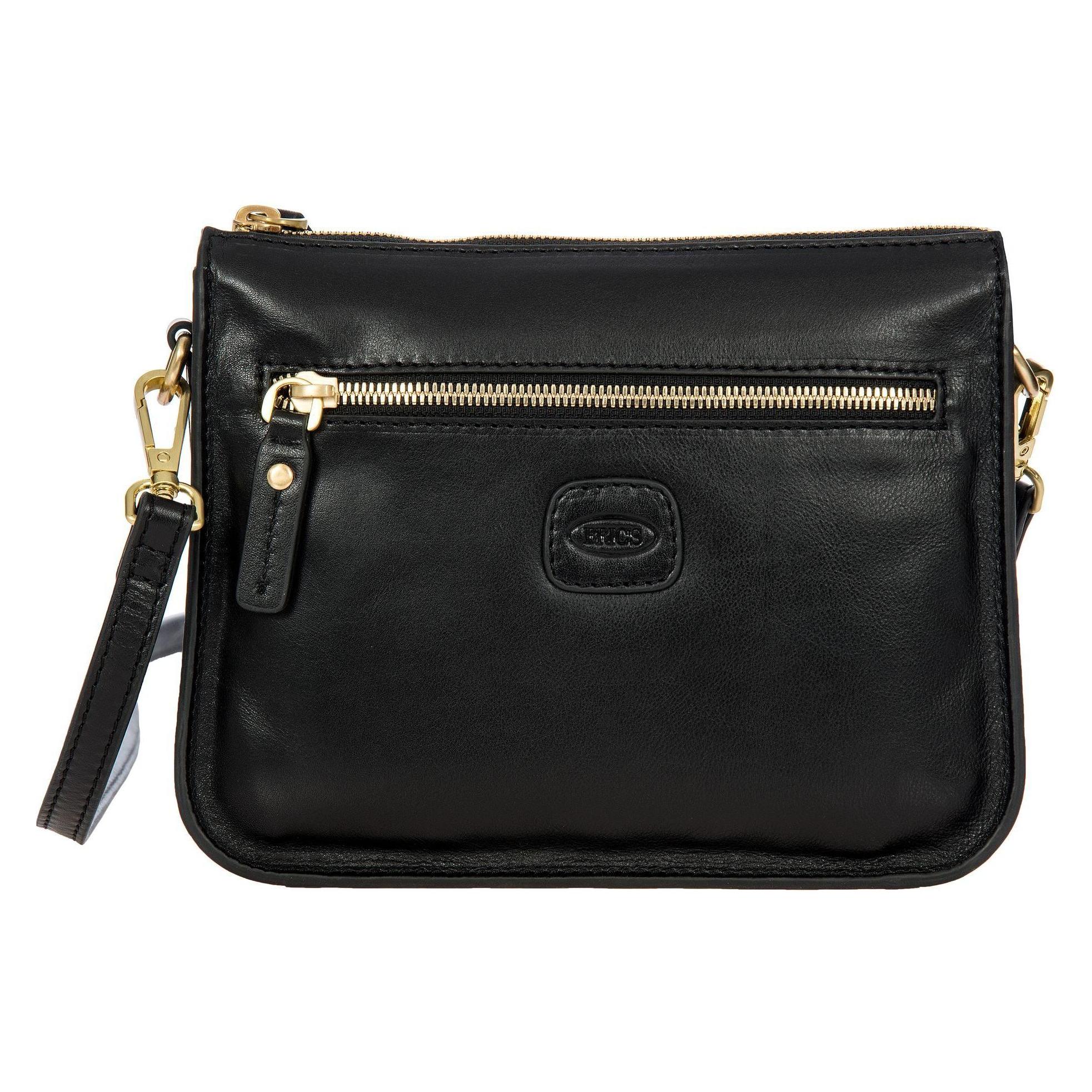 Brics, Damen, Handtasche, Volterra Umhängetasche Leder 23 Cm, Schwarz
