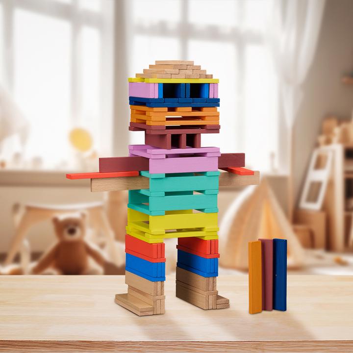 Image du produit Relaxdays Blocs de construction en bois