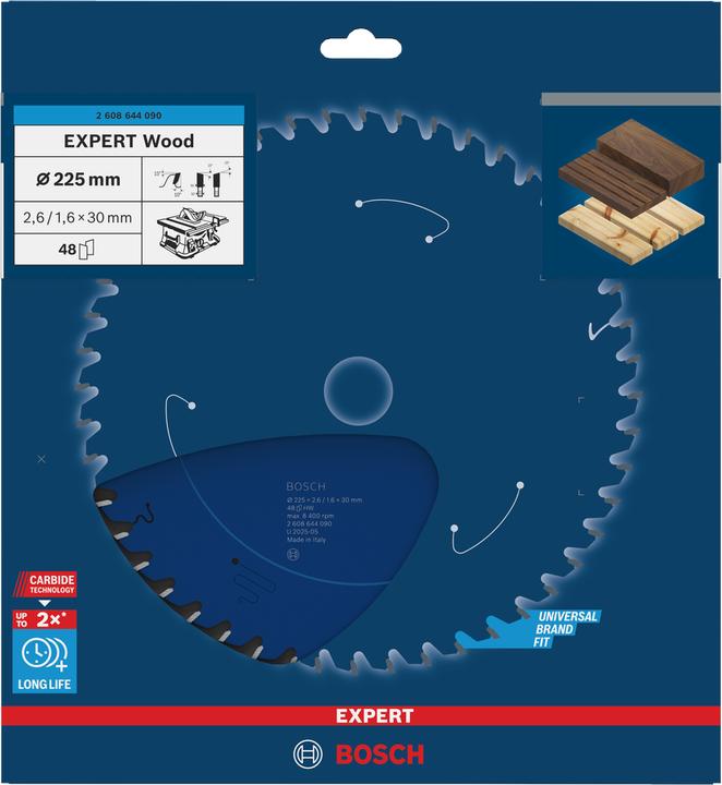 Productafbeelding Bosch Professional Zubehör Cirkelzaagblad Expert voor hout