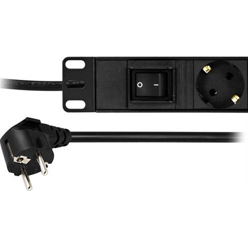 Deltaco, Steckdosenleiste, GT-8531 power extension 6 AC outlet(s) Indoor Black (6 x, 3 m)