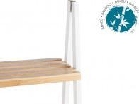 Produktbild Berilo treppenregal 4 böden bambus weiss (30 x 40 x 109.30 cm)
