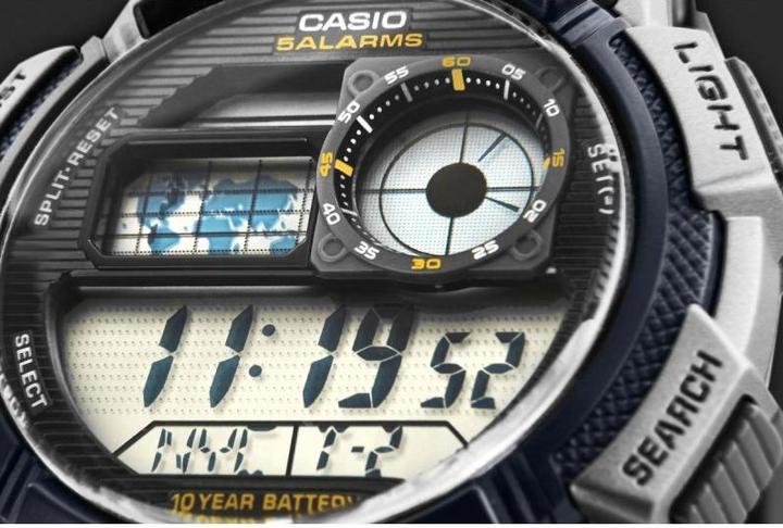 Image du produit Casio Mod. WORLD TIME ILLUMINATOR - 5 Alarms, 10 Year battery (Montre numérique, 43 mm)