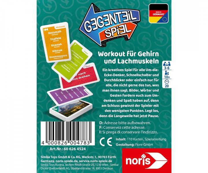 Image du produit Noris Jeu de contrepartie (Allemand)