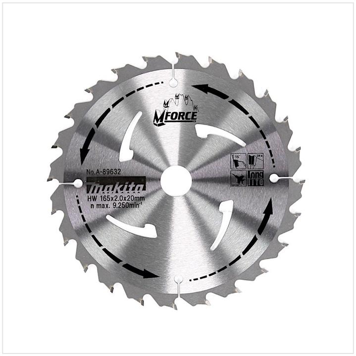 Actual product image Makita Lama circolare M Force 165 x 20 x 2 mm 24 denti ( A-89632 )