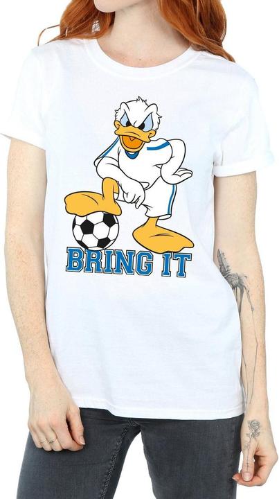 Actual product image Disney Womens/Ladies Donald Duck Bring It Cotton Boyfriend T-Shirt (S)