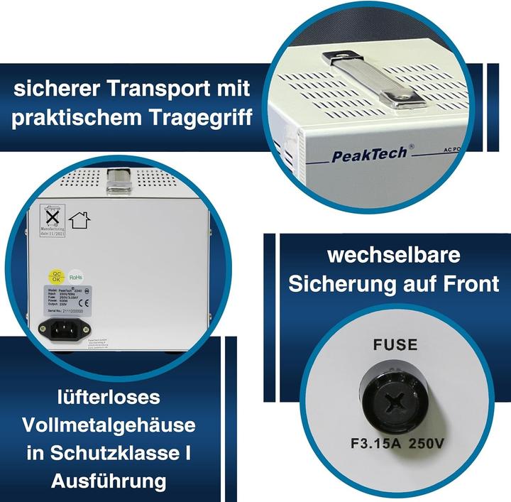 Immagine prodotto Peaktech P 2240 Trenntransformator