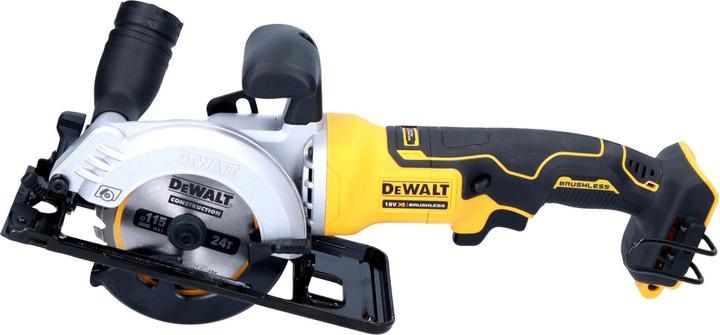 Actual product image DeWalt DCS 571 P1 Akku Handkreissäge 18 V 115 mm Brushless + 1x Akku 5,0 Ah + Ladegerät