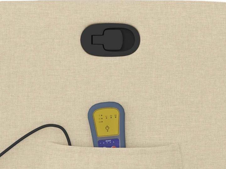 Actual product image vidaXL Massage chair cream fabric