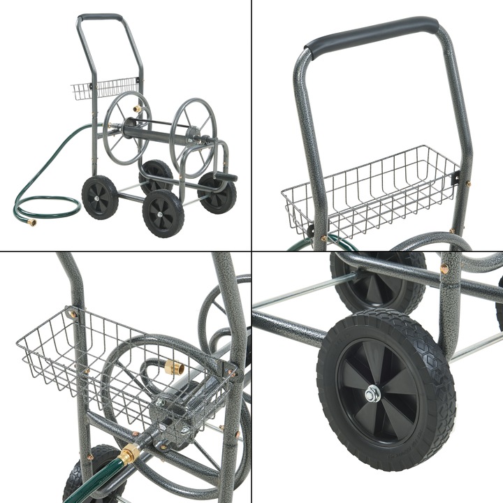 Actual product image Pro-Tec Schlauchwagen Gelibolu für 3/4 Zoll Schlauch max. 65 m Grau (1.50 m)