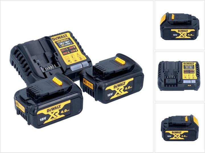 DeWalt DCB 1104 M2 Akku Starter Set 12 V / 18 V 2x Akku 4,0 Ah + DCB 1104 Ladegerät (18 V)