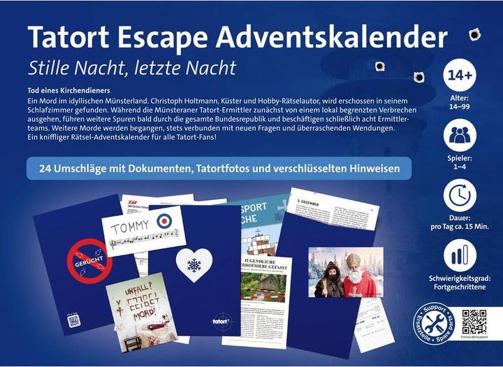 Produktbild Franzis Tatort Escape-Adventskalender: Stille Nacht, letzte Nacht