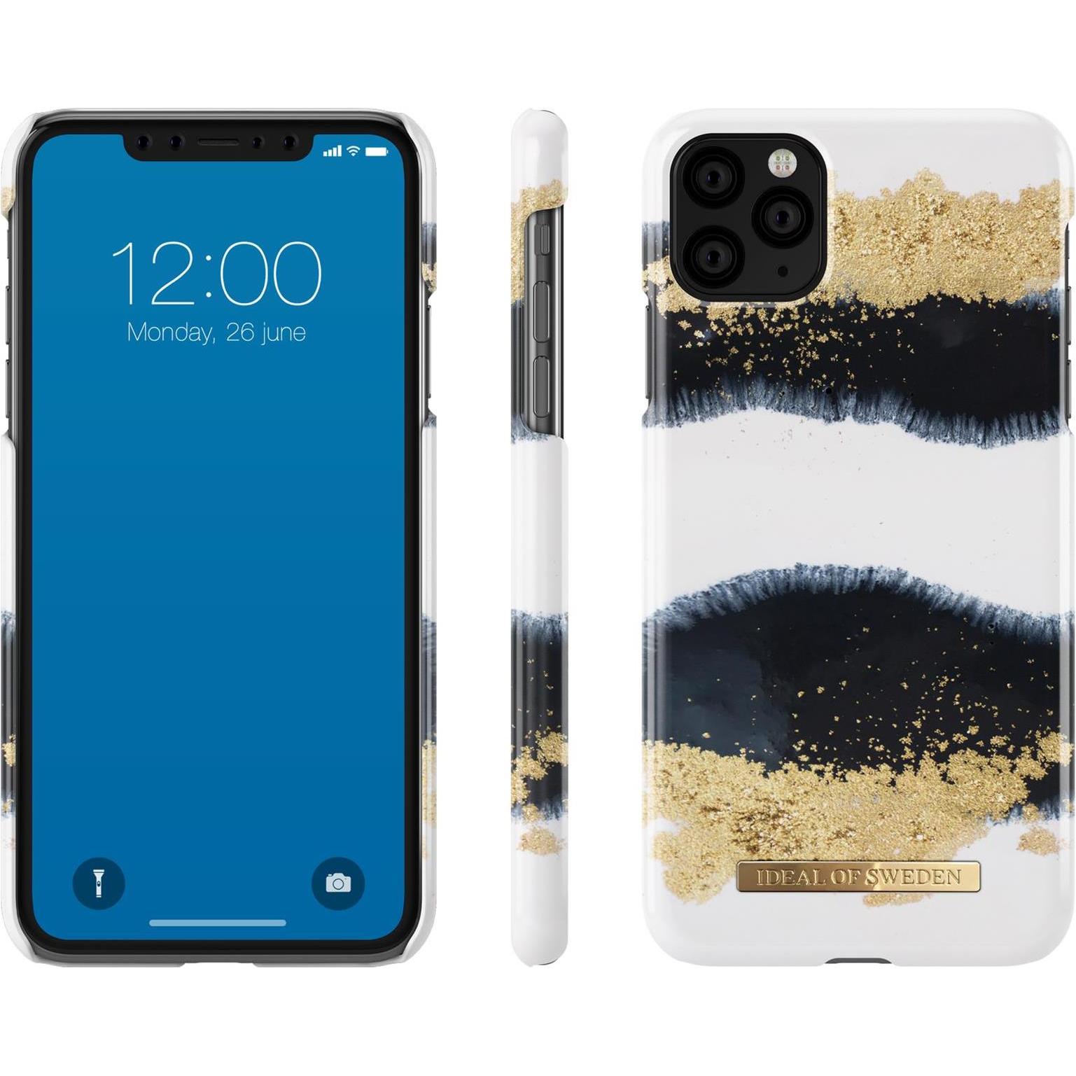 Thumbnail - iDeal Of Sweden Gleaming Licorice (Apple iPhone 11 Pro Max), Smartphone Hülle, Schwarz, Weiss, Gold