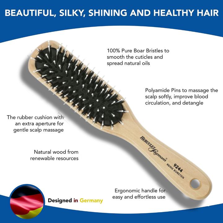 Actual product image Hercules Sägemann Natural bristle care brush no. 9244