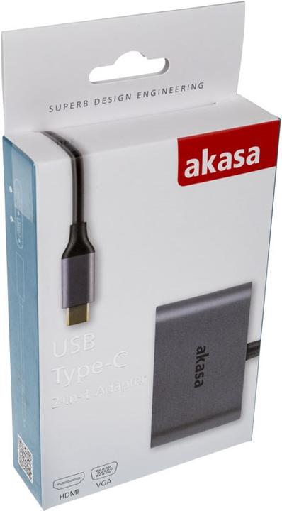 Produktbild Akasa USB Typ C — VGA| HDMI (Typ A) (USB Typ-C, VGA, HDMI, 18 cm)