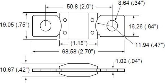 Actual product image Victron Energy Victron Mega Fuse (Solar system mounting material)