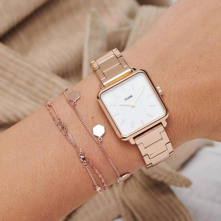 Produktbild Cluse La Tétragone Three Link Rosé (Analoguhr, 29 mm)