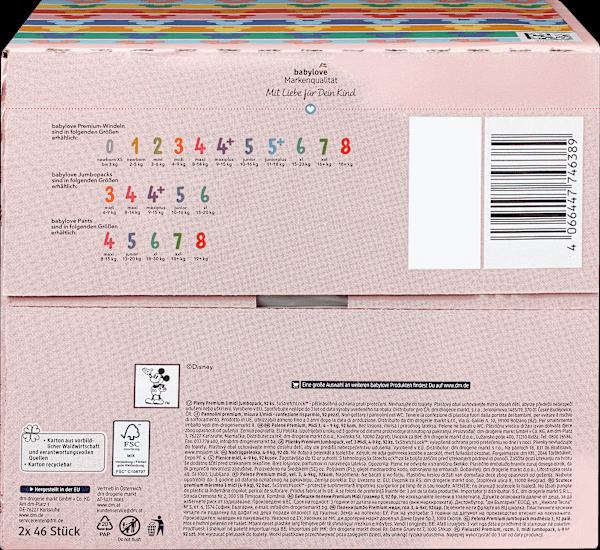 Immagine prodotto dm babylove Premium (Dimensione 3, Pacco mensile, 92 Pezzo/i)