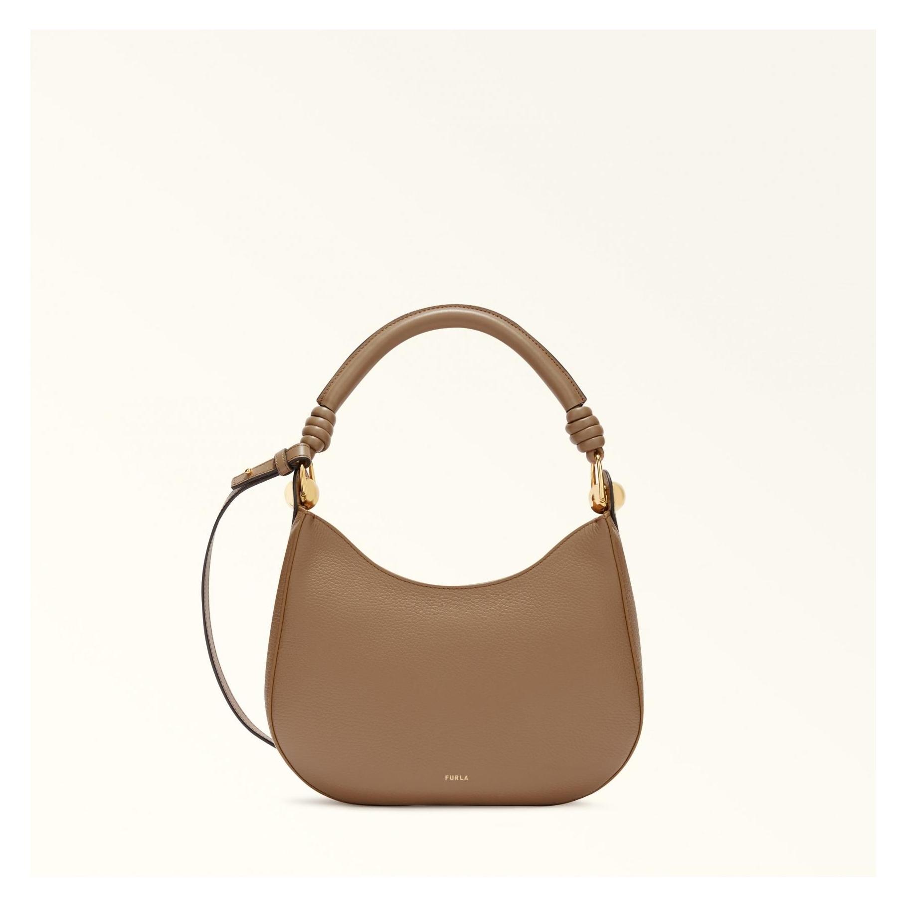 Furla, Handtasche, Sfera S Shoulder Bag In Desert Color Leather, Orange