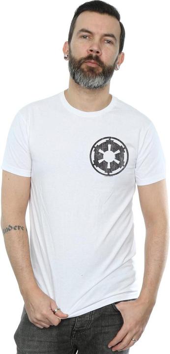 Immagine prodotto Star Wars The Mandalorian Galactic Empire Insignia Breast Print Maglietta Uomo (XL)